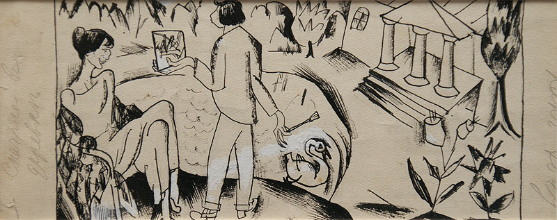 Натан Альтман. Альтман, пишущий Ахматову, 1914