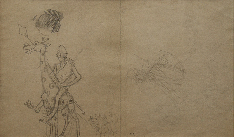 Николай Радлов. Николай Гумилёв на жирафе, 1910-е