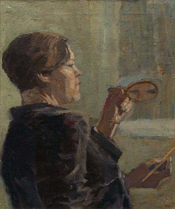 Антонина Любимова. Автопортрет. 1945